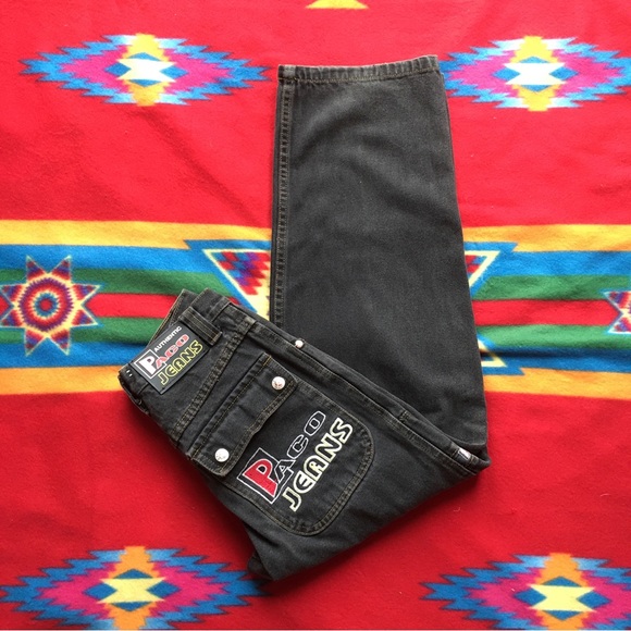 Vintage Paco Baggy Skater Streetwear Black Jeans (Boys 10) - Picture 5 of 11